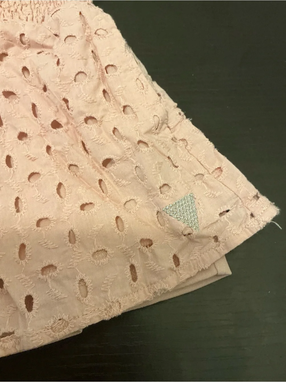 Guess Eyelet Flutter Shorts - Peach short with pockets